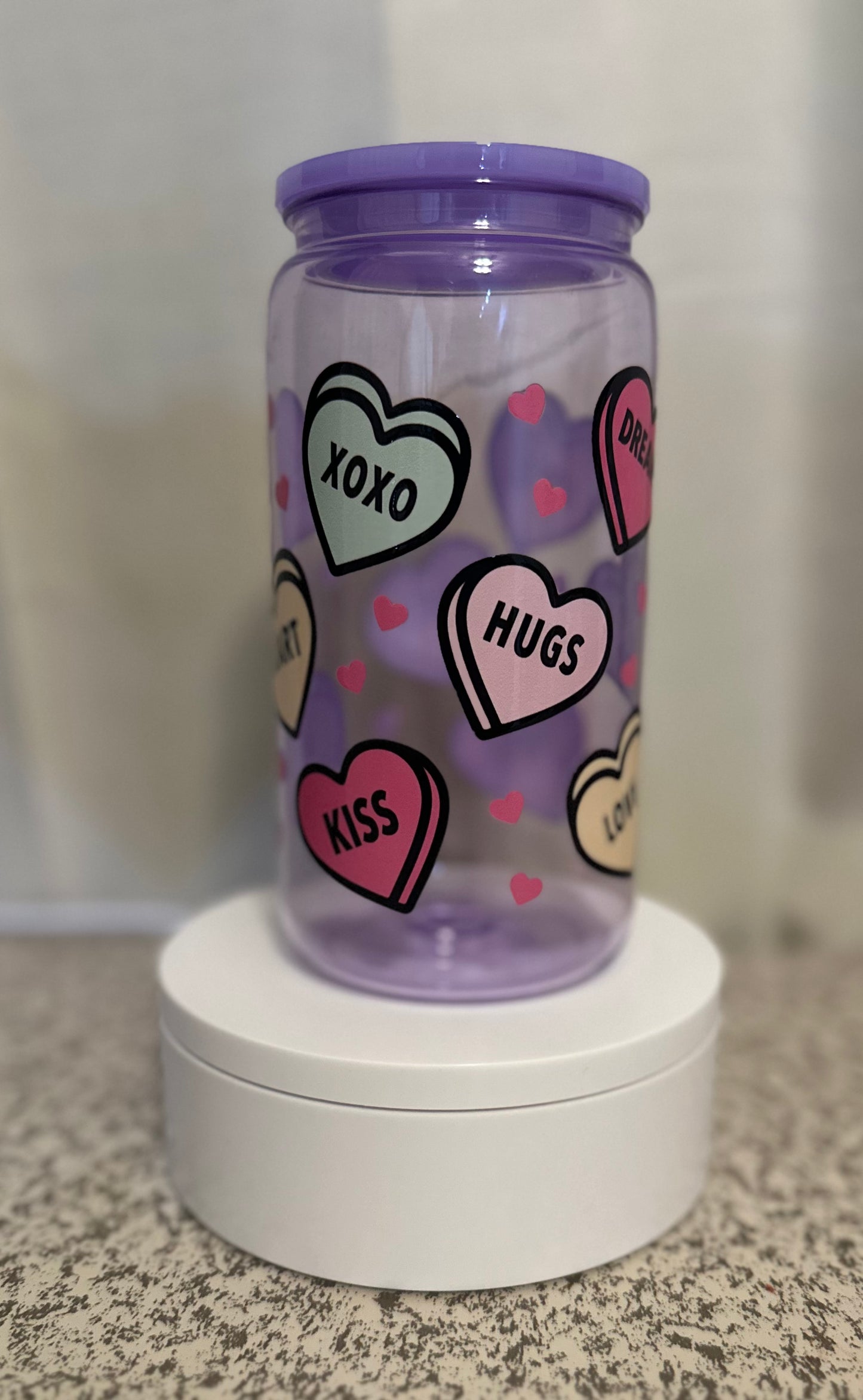 Purple Candy Hearts