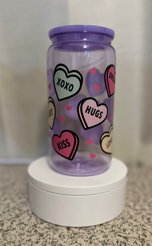 Purple Candy Hearts